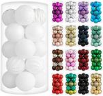 XmasExp 20ct Bolas de Natal Enfeites - Shatterproof Grande Bola Suspensa Bolas de Natal Decorativas para Decorações de Halloween Festa de Casamento Festa de Natal Decoração da Árvore de Natal (3.15 "/ 80mm, Branco)