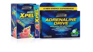 Xpel Stick Packs morango kiwi 20 saches + Adrenaline 15 pastilhas