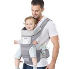 YSSKTC Baby Carrier Ergonomic Infant Carrier with Hip Seat Kangaroo Bag Soft Baby Carrier Newborn to Toddler 7-45lbs Front and Back Baby Holder Carrier for Men Dad Mom (Cinza)