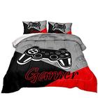 Z.Jian HOME Consolador de jogos para meninos Teen Game Contoller Bedding Set para crianças para baixo edredom alternativo para toda a temporada Gamer Home Decor para edredom Set Queen Size, 1 edredom com 2 fronhas