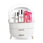 Zglori Makeup Organizer, Cosméticos Makeup Storage Box Skincare Organizers with Lid and Drawers, Water & Dust Free, Vanity Organizer for Dresser, Countertop, Bathroom (WHITE)