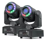 Zkit 2 Moving Head Spot Led 60w 8 Cores + Fita Led 8 Desenhos Dmx