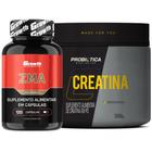 Zma 120 Caps Growth + Creatina Pura 300g Probiotica