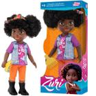 Zuri Boneca com Pentinho Articulada Negra Black Vinil 40cm