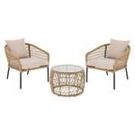 Conjunto para Área Externa Pavia com 3 peças de Rattan PE Natural