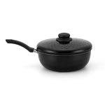 Frigideira Wok Antiaderente Tampa P/ Fritura Gourmet 24cm