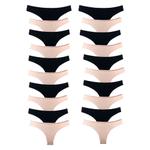 Kit 20 Calcinhas Tanga Algodão Cotton Básica Lisa Lingerie