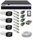 Kit 4 Câmeras De Segurança Full Hd 1080p  24 Leds Infra + Dvr Intelbras Mhdx 3104 Full Hd
