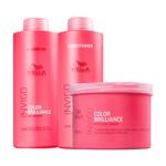 Kit Wella Invigo Color Brilliance - Shampoo 1000 ml e Condicionador 1000 ml e Máscara 500 ml