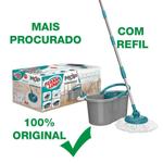 Mop Giratorio Flash Limp Fit 360 Spin  Rodo mágico Microfibra Esfregão Extensível  Mop Premium Mope giratorio 1,28m