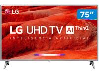 Smart TV 4K LED 75” LG 75UM7510PSB Wi-Fi HDR 