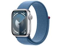 Apple Watch Series 9 GPS Caixa Prateada de Alumínio 41mm Pulseira Loop Esportiva Azul-inverno (Neutro em Carbono) - None