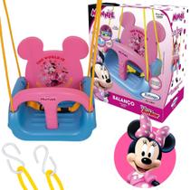 Balanço Infantil Minnie Mouse 3 Em 1 Regulável C/ Corda 23kg - Xalingo