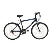 Bicicleta Polimet MTB Poli Podium Quadro 17/Aro 26/18 Velocidades Preto/Azul 7701 - 