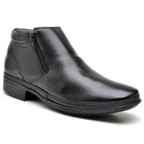 Bota Casual Masculina Ortopédico Couro Cadarço Liso Macio - Sapatoterapia