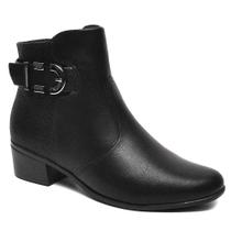 Bota Feminina Comfortflex Couro Legítimo Ref: 23-86301 - 