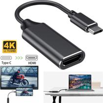 Cabo Adaptador Video USB Tipo C Para Hdmi 4k Celular Tv Notebook Projetor - CJR