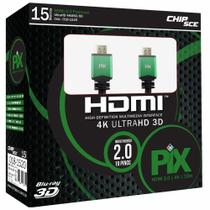 Cabo HDMI 2.0 4K UltraHD 19 018-1520, 15 metros  PIX - 