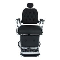 Cadeira Hidráulica Reclinável Barbeiro Salão Pelegrin PEL-002A Preto - 