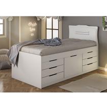 Cama Solteiro Com 7 Gavetas Mdf Imbuia Fosco Conquista Cama Solteiro Gaveta Em Oferta Magazine Luiza