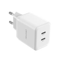 CARREGADOR TURBO 35W GaN  2 PORTAS USB-C GEONAV - 