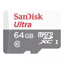 Cartão Memória SanDisk Micro Sd 64GB Utra Classe 10 100 Mb/s Camere WI FI Smartphone Celular Tablet - 