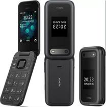 Celular Para Idoso Nokia 2660 Flip 4G Dual Chip + Tela Dupla 2,8" e 1,8" + Botões grandes e emergência Azul  - 