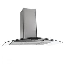 Coifa de Parede Fogatti Slim 80cm Vidro Curvo Inox - 110V - 