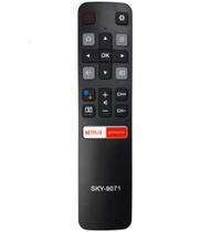 Controle Remoto Para Tv Tcl 4k Smart Tv S/ Voz Netflix Globo Play Sky-9071 / Le-7410 - 