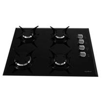 Cooktop Britânia BCT4P 4 bocas Vidro Bisotê - 