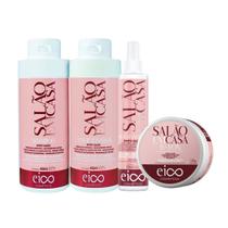 Eico Salão em Casa Kit Shampoo + Cond 450ml + Spray + Btx - Eico Cosméticos