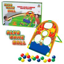 Jogo Alvo Game Ball Braskit Com 20 Bolinhas Jogo De Acertar o Alvo Mira Pontaria - 