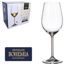 Jogo De Taca De Cristal Para Vinho Branco Com 6 Unidades Gastro Bohemia 350ml - 