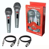 kit 2 Microfones Dinâmico Profissional C/ Fio Importado - Jiaxi