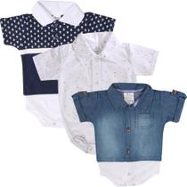 Body Camisa Jeans Bebe Em Promocao No Magazine Luiza
