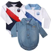 Body Camisa Jeans Bebe Em Promocao No Magazine Luiza
