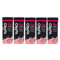 Kit 5 YoPRO Bebida Láctea UHT Morango 15g de proteínas 250ml - Danone