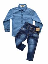 Camisa Bebe Menina Jeans Em Promocao No Magazine Luiza