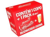 Kit Cerveja Budweiser American Standard Lager 269ml Cada 8 Unidades com 1 Copo