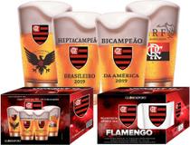 Kit de Copos Flamengo Personalizado Campeão 350ml Globimport