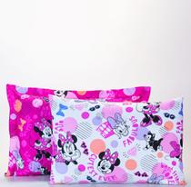 Kit Fronha E Porta Travesseiro Minnie Mickey Disney - 2 Peças - Andreza Enxovais 