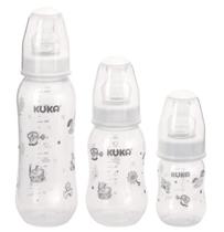 Kit Mamadeira Bico Ortodôntico 70/160/250ml Branca Kuka - 