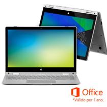 Notebook Multilaser M11W Prime 2 em 1 Celeron N4020 11.6 64GB 4GB Win11 Home Prata + Microsoft 365 Personal - PC280 - 
