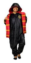 Pijama Macacão Pelúcia Harry Potter Hogwarts Adulto G - Zona Criativa