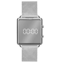 Relogio euro quadrado prata Clearance