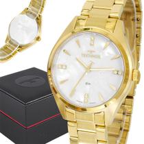 Relógio Feminino Technos Dourado Original Prova D'água - 