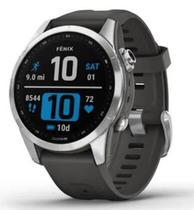 Relógio Smartwatch Garmin Fênix7S de Aço c/ Pulseira Grafite - 