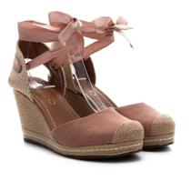 sandália anabela via uno espadrille fechada feminina