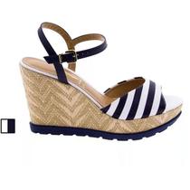 sandalia plataforma listrada vizzano