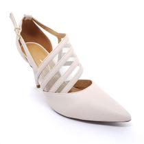Sapato Feminino Vizzano Salto Alto Ref: 11841116 Camurça-tela no Shoptime
